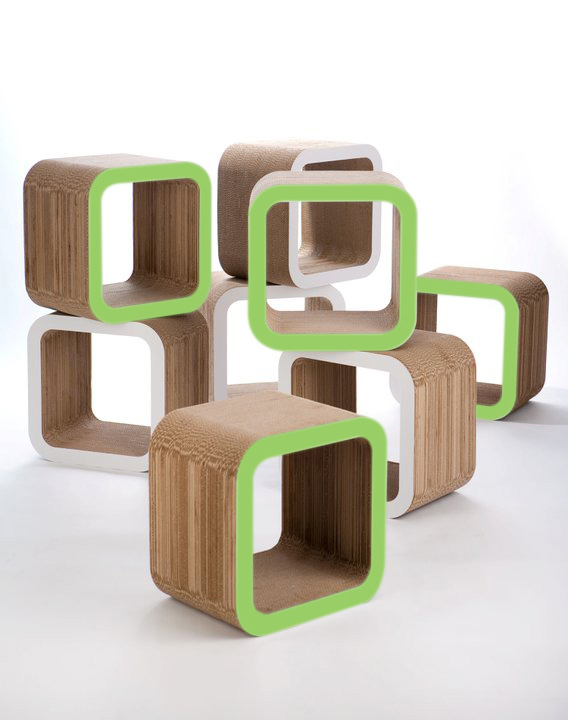 Arredamento Modulare in cartone Moretto 45 - Greenery