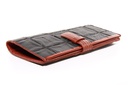 TRAVEL WALLET FIRE & HIDE | BLACK RED