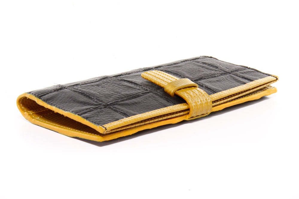 TRAVEL WALLET FIRE & HIDE | BLACK YELLOW