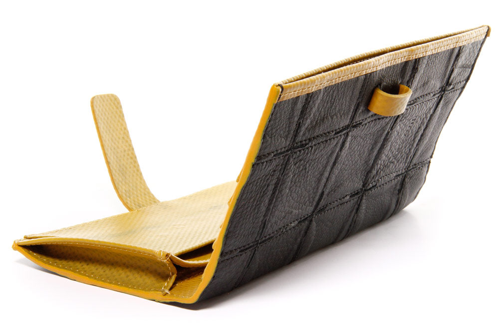 TRAVEL WALLET FIRE & HIDE | BLACK YELLOW