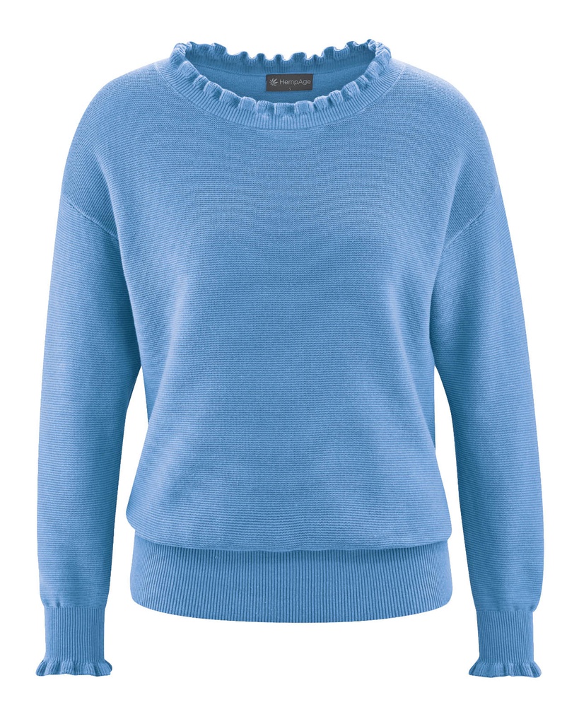 Pullover Flounce Canapa e cotone biologico