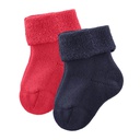 Calze con peluche, confezione da 2 pz. Cotone bio