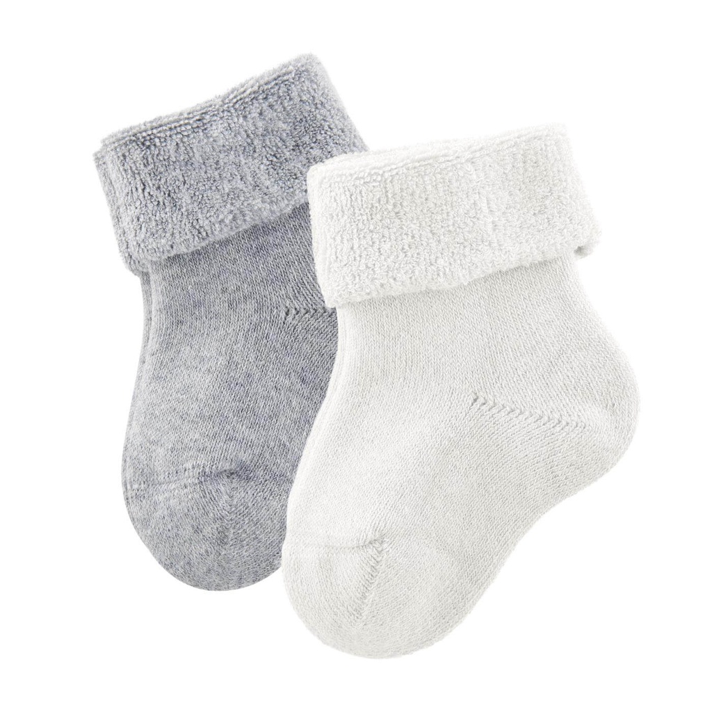 Calze con peluche, confezione da 2 pz. Cotone bio
