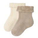 Calze con peluche, confezione da 2 pz. Cotone bio