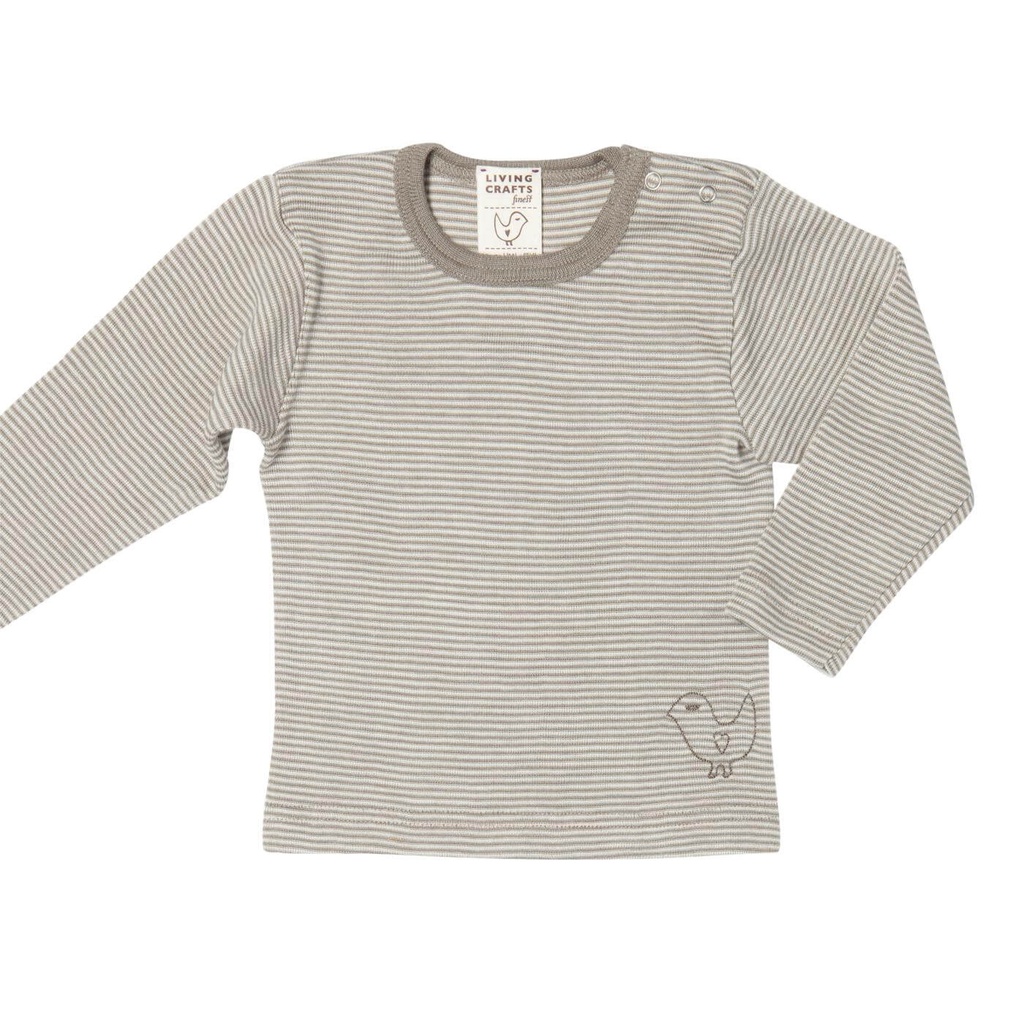 Maglia maniche lunghe lana biologica e seta