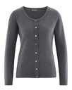 Cardigan in calda lana e cotone biologico donna
