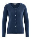 Cardigan in calda lana e cotone biologico donna