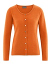 Cardigan in calda lana e cotone biologico donna
