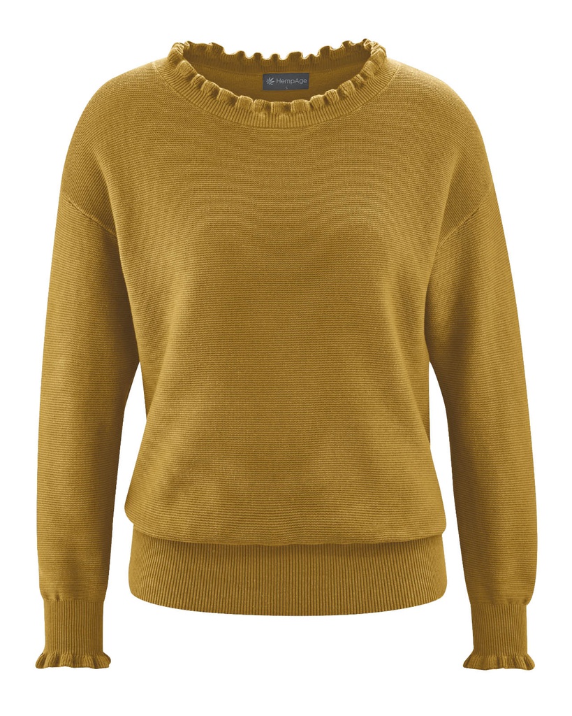 Pullover Flounce Canapa e cotone biologico