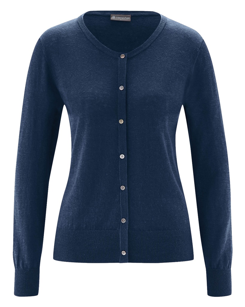 Cardigan estivo in canapa e cotone
