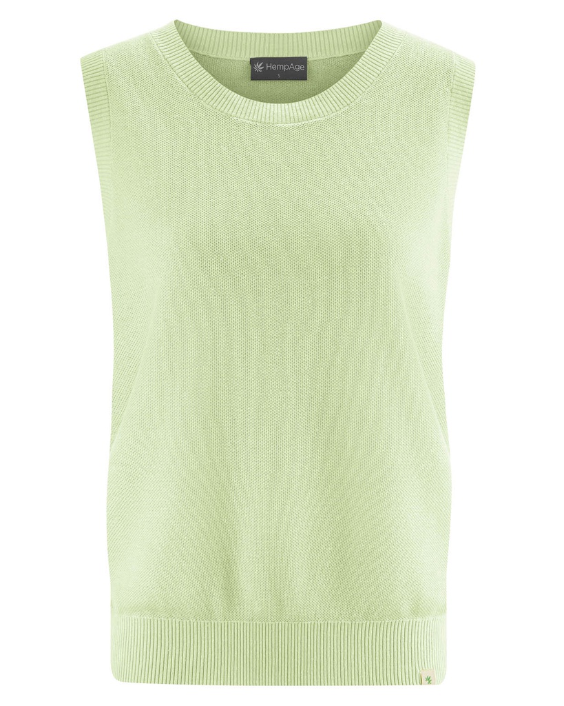 Maglia senza maniche canapa e cotone biologico