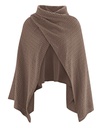 Poncho in maglia di fibre riciclate-Taglia Unica