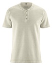 T-shirt con bottoni in canapa e cotone bio