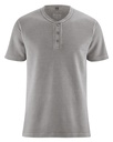 T-shirt con bottoni in canapa e cotone bio