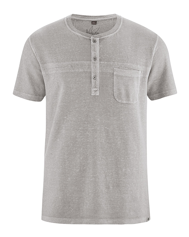 Howard - camicia t-shirt girocollo in cotone biologico e canapa