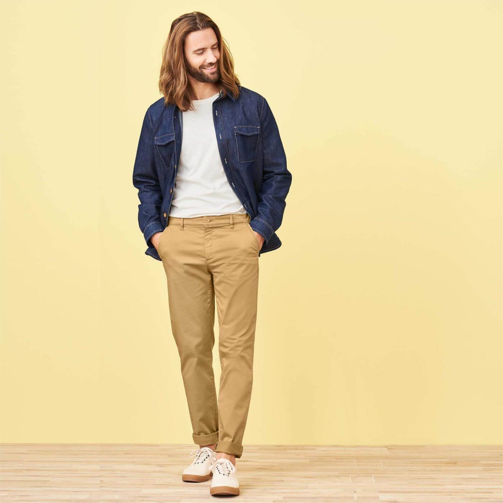 Pantaloni uomo chino cotone bio