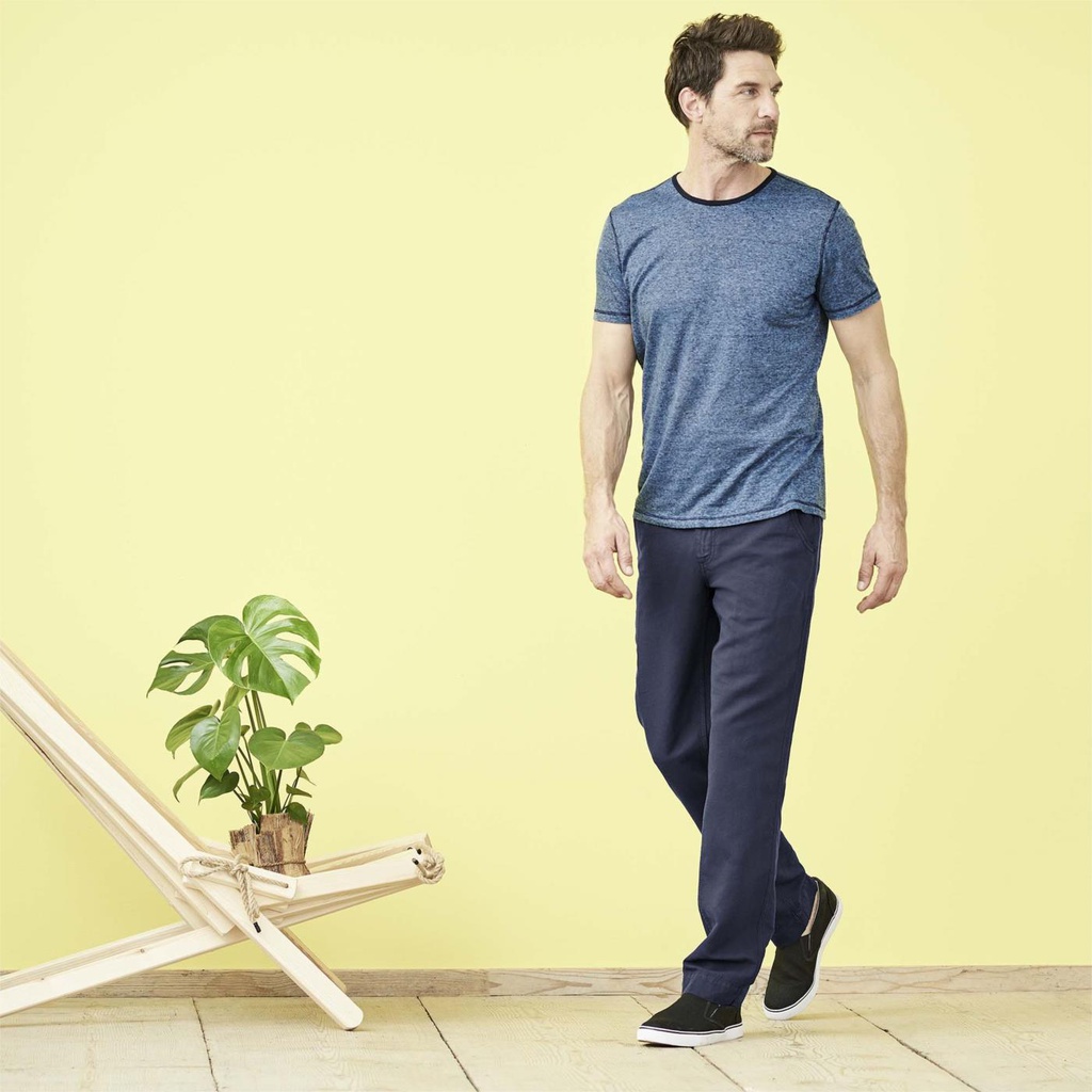 T-shirt uomo 100% lino biologico - blu