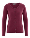 Cardigan in calda lana e cotone biologico donna