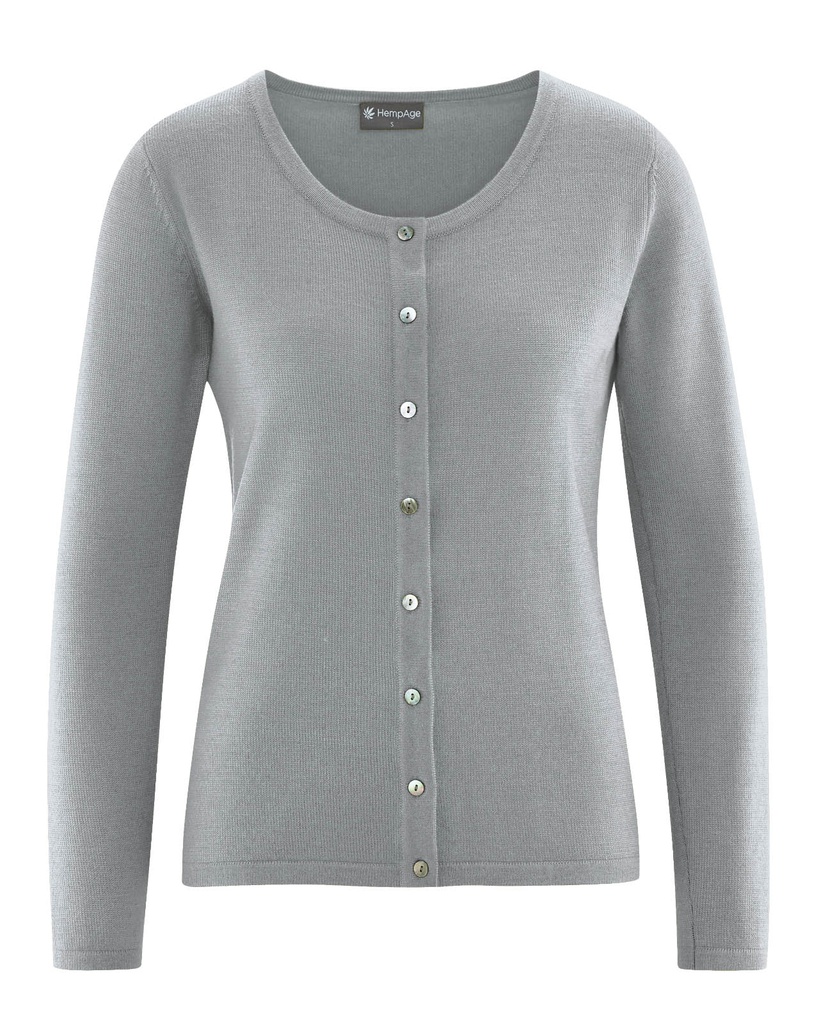 Cardigan in calda lana e cotone biologico donna