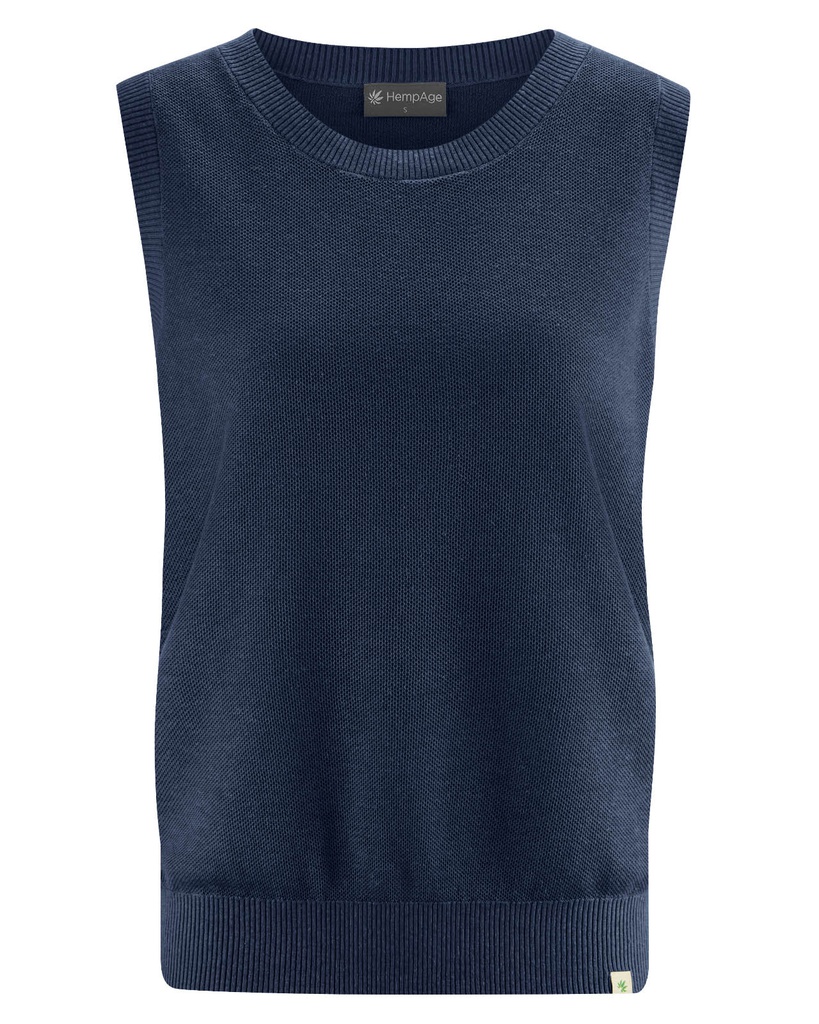 Maglia senza maniche canapa e cotone biologico