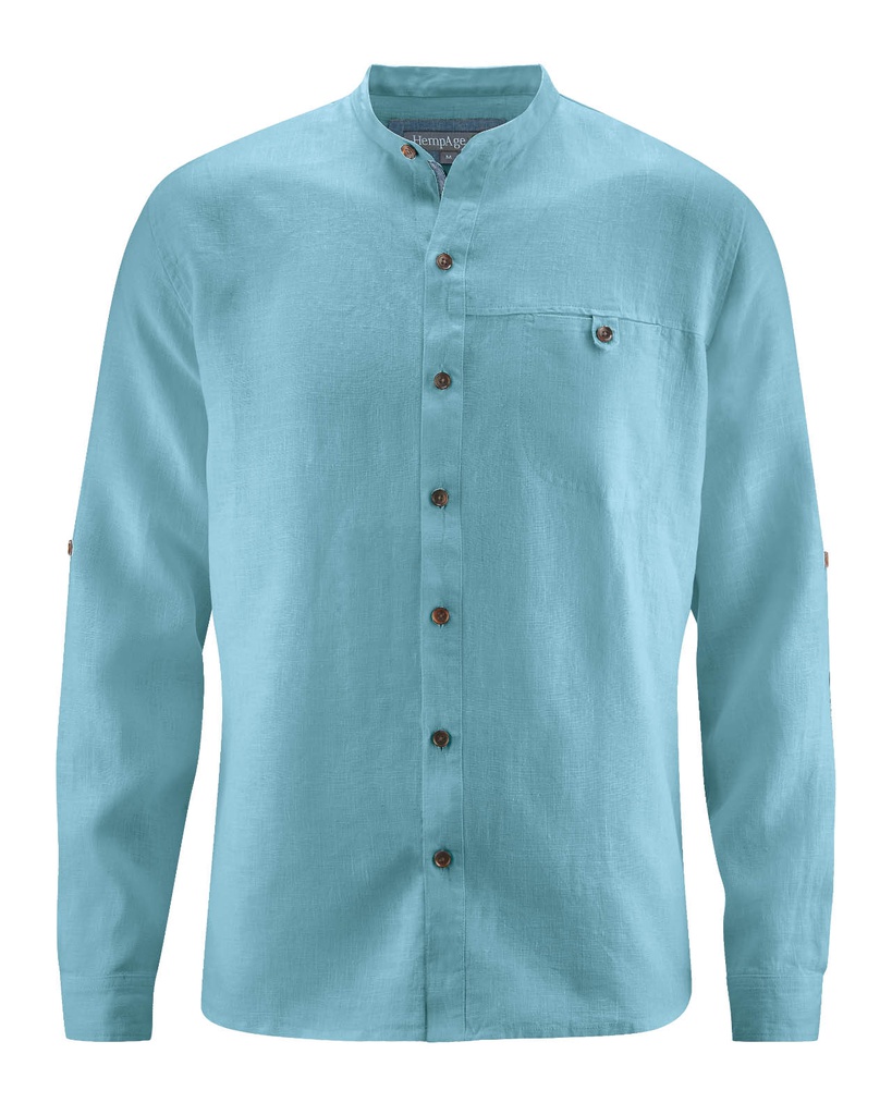 Camicia Casual colletto stand-up