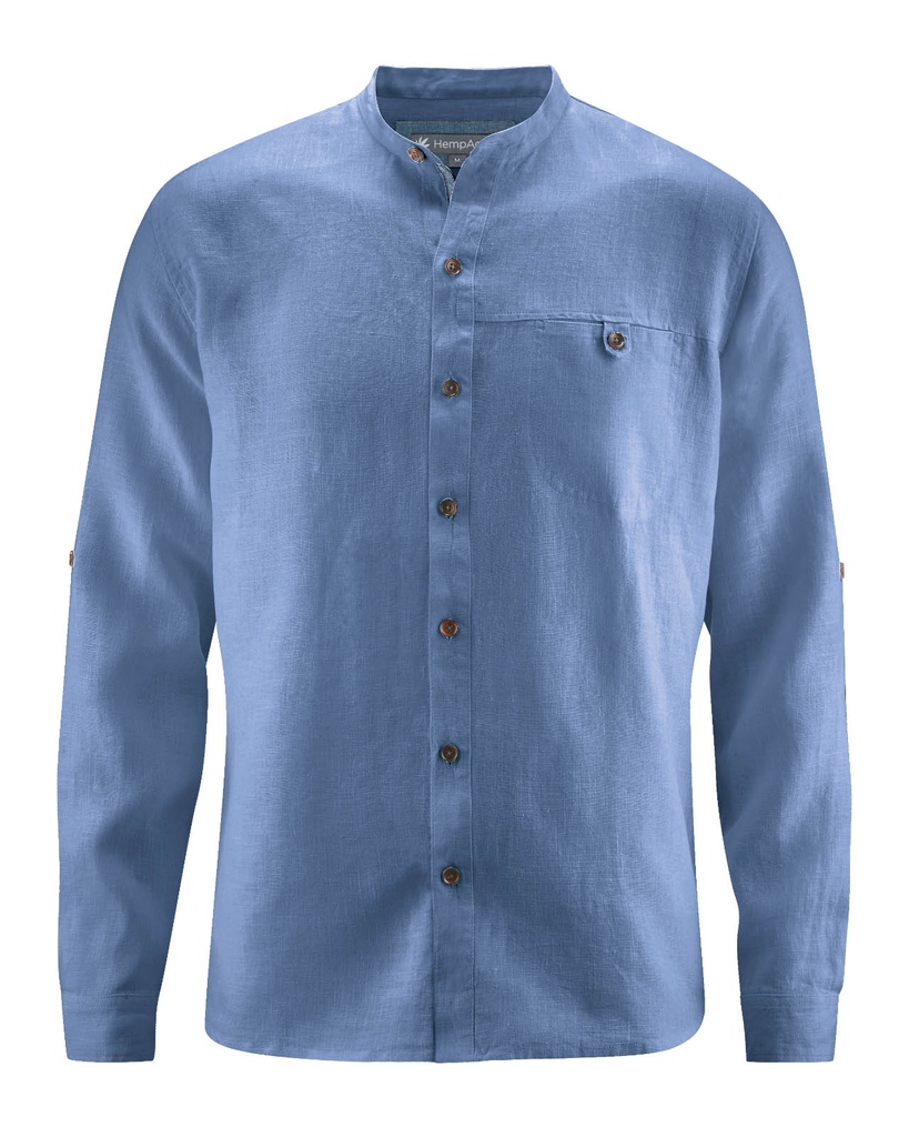 Camicia Casual colletto stand-up