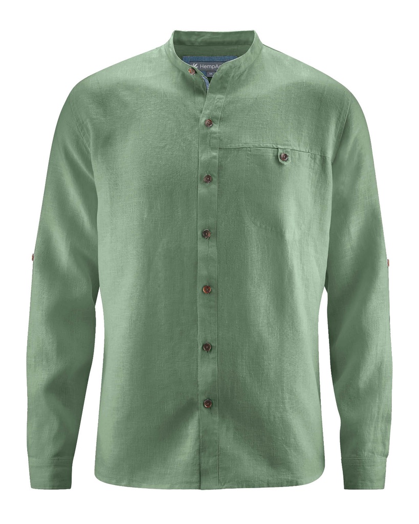 Camicia Casual colletto stand-up