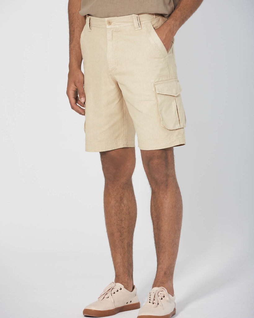 Cargo shorts in canapa e cotone organico