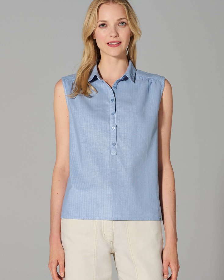 Blusa senza maniche Canapa e cotone bio
