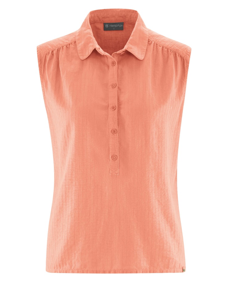 Blusa senza maniche Canapa e cotone bio