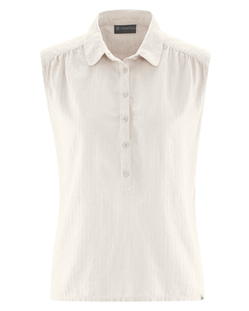 Blusa senza maniche Canapa e cotone bio