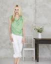 Blusa smanicata in canapa e cotone biologico