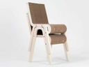 PREZZO SU RICHIESTA - Less Chair- sedia in cartone e legno bianco