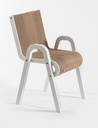 PREZZO SU RICHIESTA - Less Chair- sedia in cartone e legno bianco