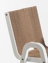 PREZZO SU RICHIESTA - Less Chair- sedia in cartone e legno bianco