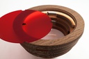 PREZZO SU RICHIESTA - Tavolino Tappo in cartone e legno - rosso