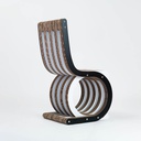PREZZO SU RICHIESTA - Twist Chair - sedia in cartone e legno laccato