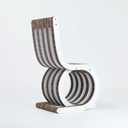 PREZZO SU RICHIESTA - Twist Chair - sedia in cartone e legno laccato
