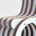 PREZZO SU RICHIESTA - Twist Chair - sedia in cartone e legno laccato