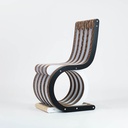 PREZZO SU RICHIESTA - Twist Chair - sedia in cartone e legno laccato