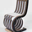 PREZZO SU RICHIESTA - Twist Chair - sedia in cartone e legno laccato