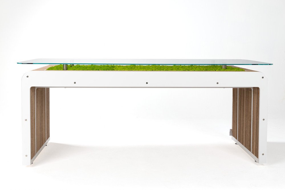 PREZZO SU RICHIESTA - Tavolo Scrivania In Cartone con licheni More Plus Desk