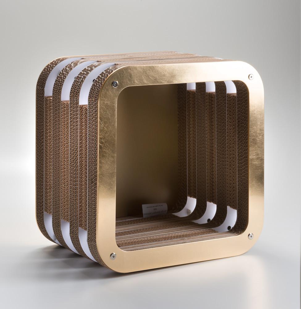 PREZZO SU RICHIESTA - More Light - Modulo libreria Cartone 45 - Foglia Oro