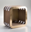 PREZZO SU RICHIESTA - More Light - Modulo libreria Cartone 45 - Foglia Oro