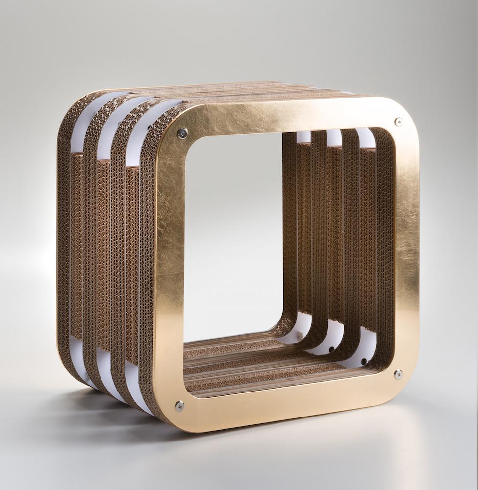PREZZO SU RICHIESTA - More Light - Modulo libreria Cartone 45 - Foglia Oro
