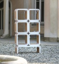 PREZZO SU RICHIESTA - More Light - libreria cartone e legno laccato bianco