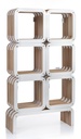 PREZZO SU RICHIESTA - More Light - libreria cartone e legno laccato bianco
