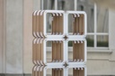 PREZZO SU RICHIESTA - More Light - libreria cartone e legno laccato bianco