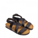 AMBRO BLACK SANDALI vVEGAN INCROCIATI SLINGBACK