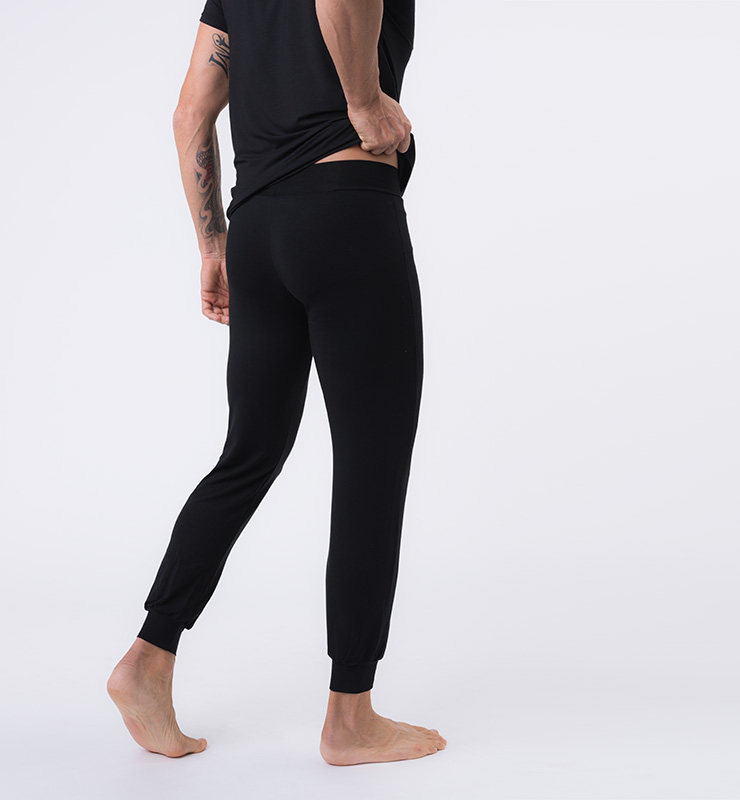 Joggings in fibra vegetale ecologica | Nero